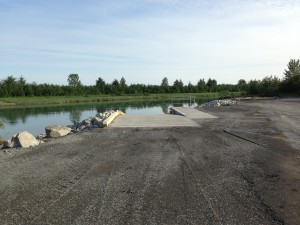Completed boat ramp Alaganik Slough
